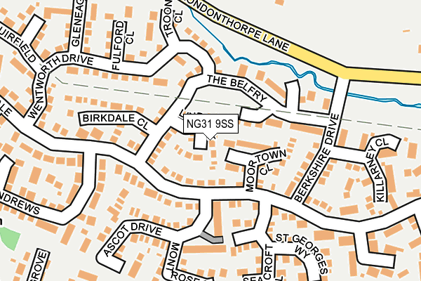 NG31 9SS map - OS OpenMap – Local (Ordnance Survey)