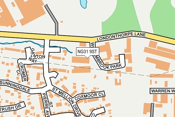 NG31 9ST map - OS OpenMap – Local (Ordnance Survey)