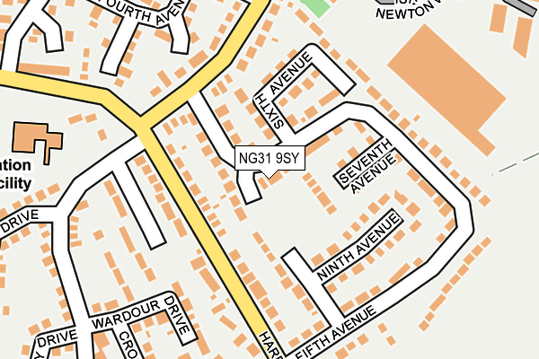 NG31 9SY map - OS OpenMap – Local (Ordnance Survey)