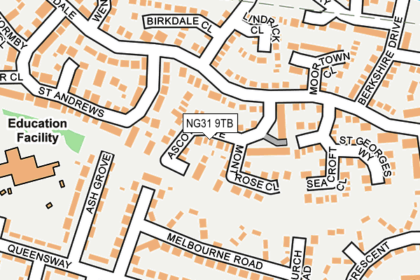 NG31 9TB map - OS OpenMap – Local (Ordnance Survey)