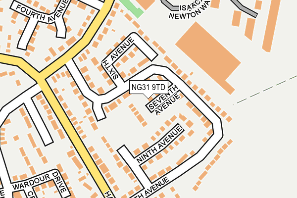 NG31 9TD map - OS OpenMap – Local (Ordnance Survey)