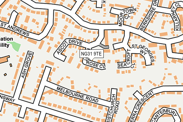 NG31 9TE map - OS OpenMap – Local (Ordnance Survey)