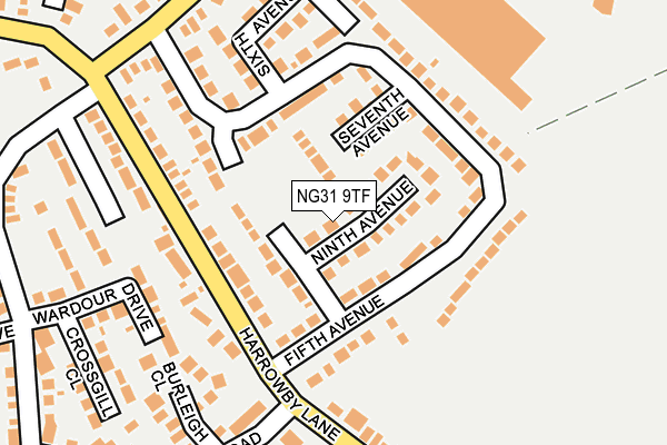 NG31 9TF map - OS OpenMap – Local (Ordnance Survey)