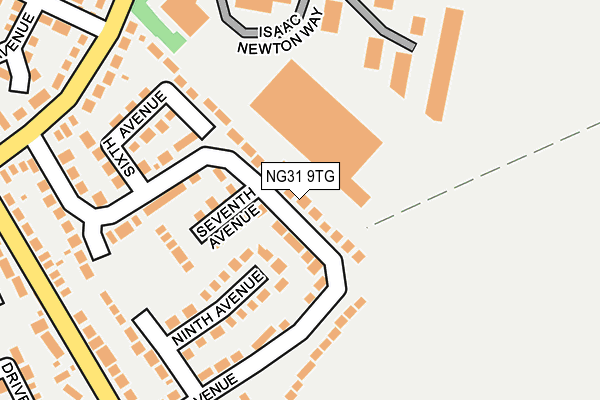 NG31 9TG map - OS OpenMap – Local (Ordnance Survey)