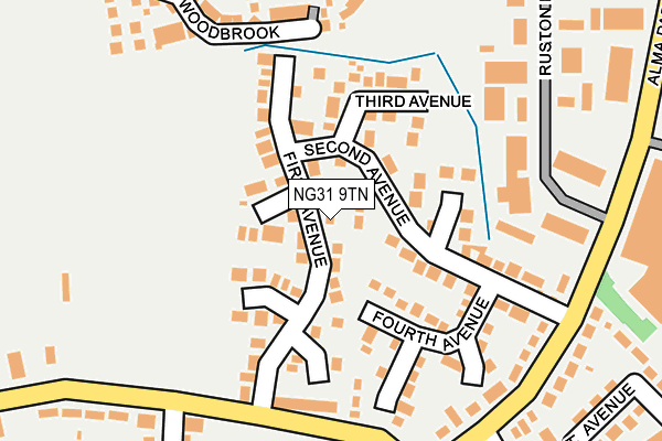 NG31 9TN map - OS OpenMap – Local (Ordnance Survey)