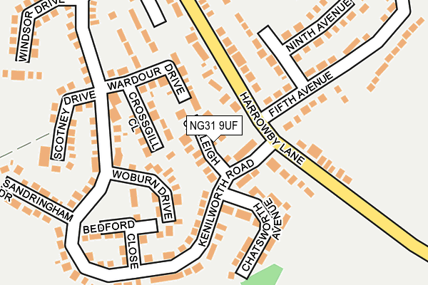 NG31 9UF map - OS OpenMap – Local (Ordnance Survey)