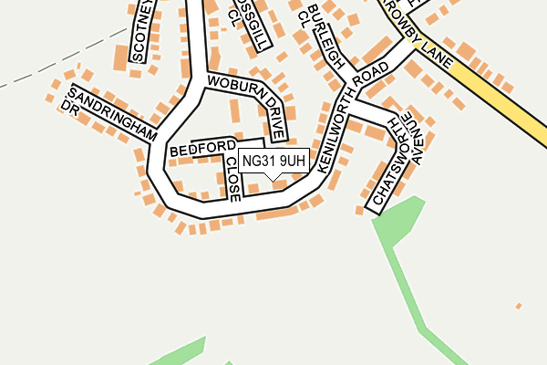 NG31 9UH map - OS OpenMap – Local (Ordnance Survey)