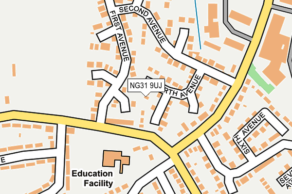 NG31 9UJ map - OS OpenMap – Local (Ordnance Survey)