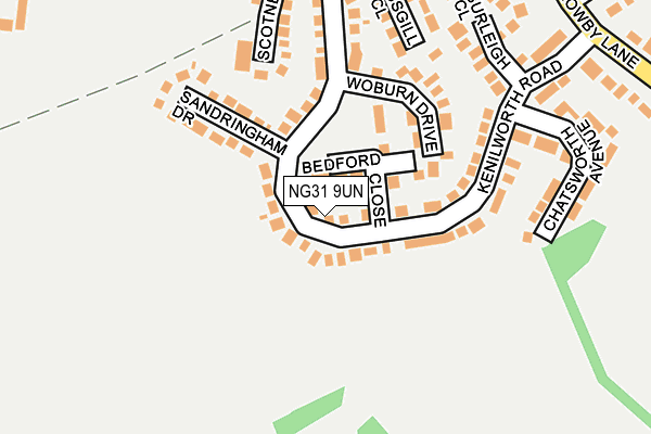 NG31 9UN map - OS OpenMap – Local (Ordnance Survey)