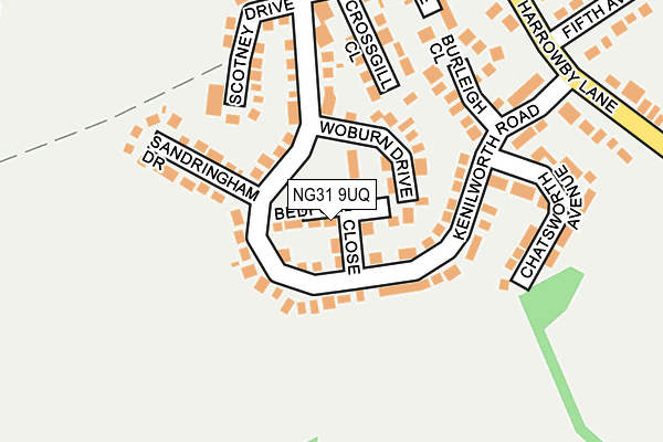 NG31 9UQ map - OS OpenMap – Local (Ordnance Survey)