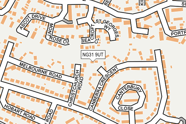 NG31 9UT map - OS OpenMap – Local (Ordnance Survey)