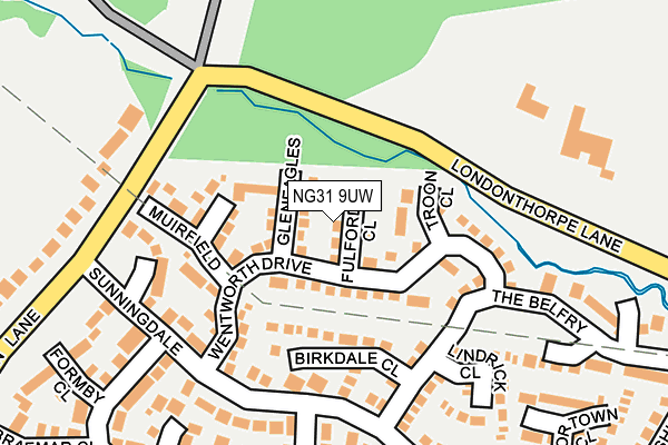 NG31 9UW map - OS OpenMap – Local (Ordnance Survey)