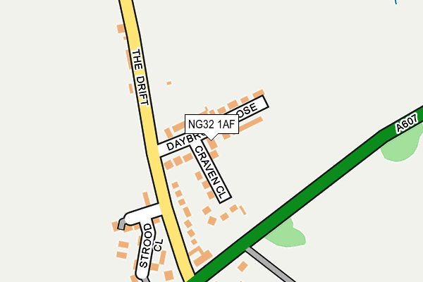 NG32 1AF map - OS OpenMap – Local (Ordnance Survey)