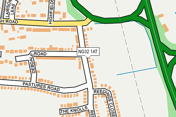 NG32 1AT map - OS OpenMap – Local (Ordnance Survey)