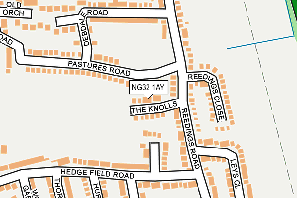 NG32 1AY map - OS OpenMap – Local (Ordnance Survey)