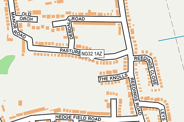 NG32 1AZ map - OS OpenMap – Local (Ordnance Survey)