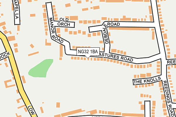 NG32 1BA map - OS OpenMap – Local (Ordnance Survey)