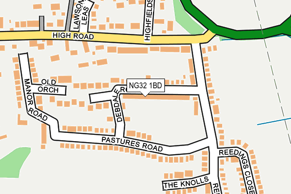 NG32 1BD map - OS OpenMap – Local (Ordnance Survey)