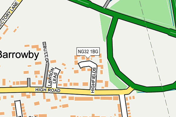 NG32 1BG map - OS OpenMap – Local (Ordnance Survey)
