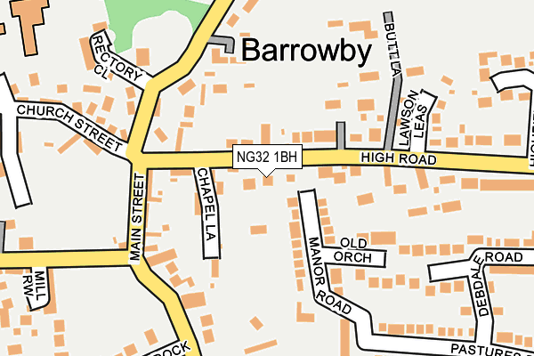 NG32 1BH map - OS OpenMap – Local (Ordnance Survey)