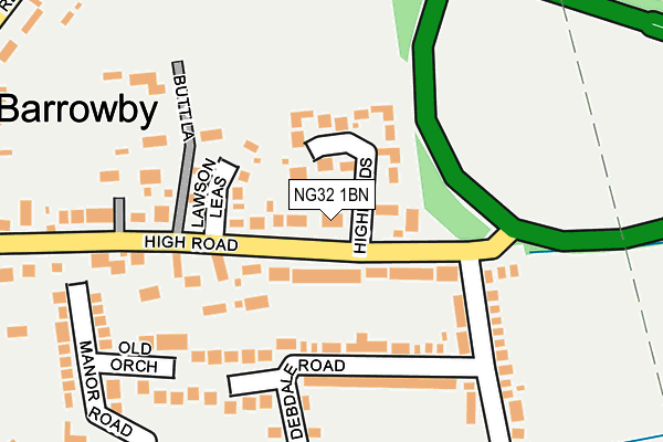 NG32 1BN map - OS OpenMap – Local (Ordnance Survey)