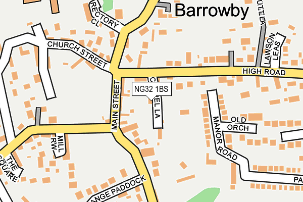 NG32 1BS map - OS OpenMap – Local (Ordnance Survey)