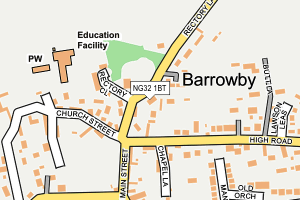 NG32 1BT map - OS OpenMap – Local (Ordnance Survey)