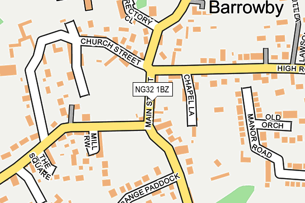 NG32 1BZ map - OS OpenMap – Local (Ordnance Survey)