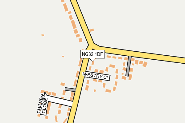 NG32 1DF map - OS OpenMap – Local (Ordnance Survey)