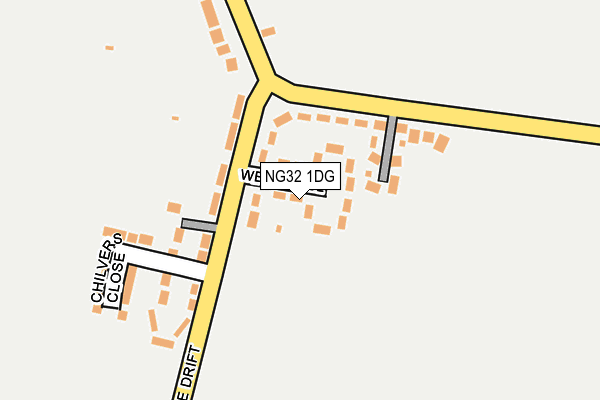 NG32 1DG map - OS OpenMap – Local (Ordnance Survey)