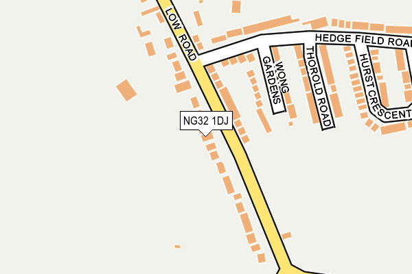 NG32 1DJ map - OS OpenMap – Local (Ordnance Survey)