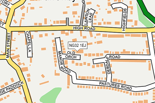 NG32 1EJ map - OS OpenMap – Local (Ordnance Survey)