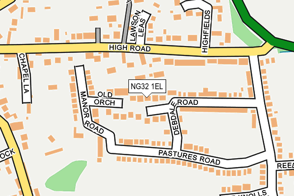 NG32 1EL map - OS OpenMap – Local (Ordnance Survey)