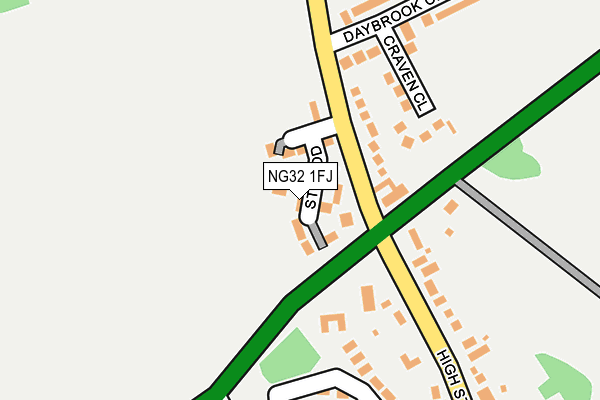 NG32 1FJ map - OS OpenMap – Local (Ordnance Survey)