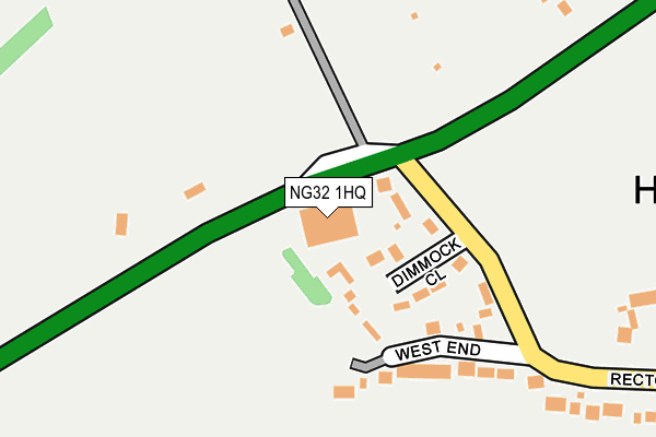 NG32 1HQ map - OS OpenMap – Local (Ordnance Survey)