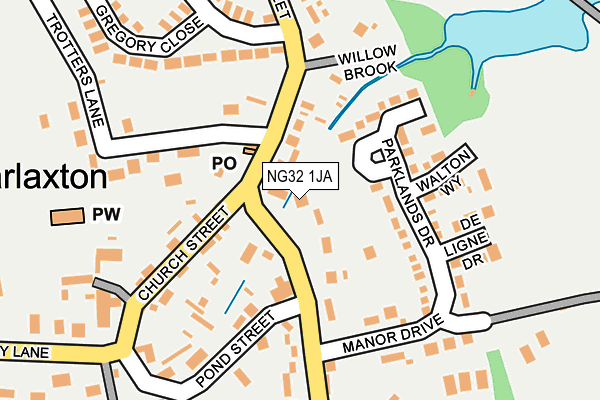 NG32 1JA map - OS OpenMap – Local (Ordnance Survey)