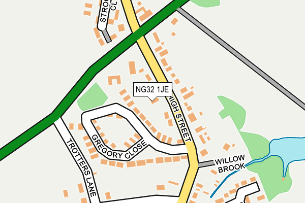 NG32 1JE map - OS OpenMap – Local (Ordnance Survey)