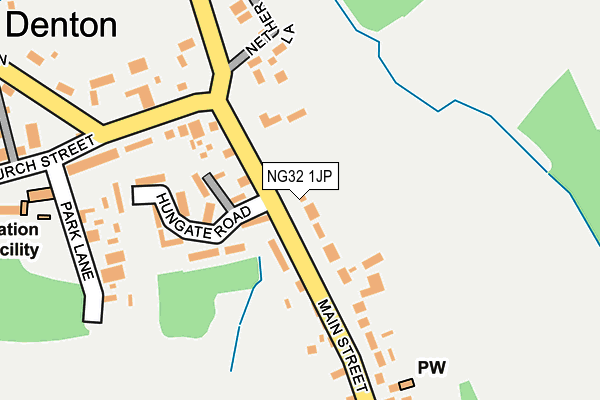 NG32 1JP map - OS OpenMap – Local (Ordnance Survey)