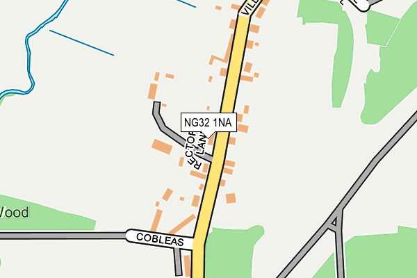 NG32 1NA map - OS OpenMap – Local (Ordnance Survey)