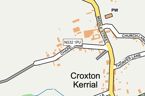 NG32 1PU map - OS OpenMap – Local (Ordnance Survey)