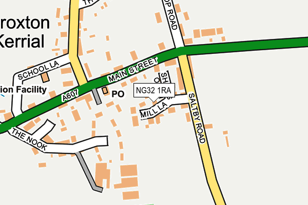 NG32 1RA map - OS OpenMap – Local (Ordnance Survey)