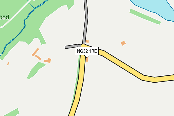 NG32 1RE map - OS OpenMap – Local (Ordnance Survey)