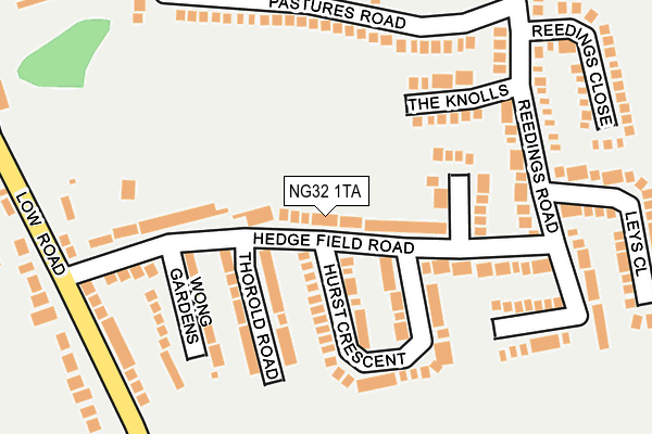 NG32 1TA map - OS OpenMap – Local (Ordnance Survey)