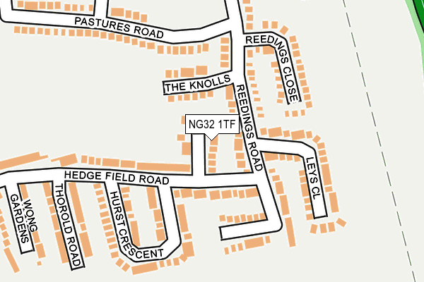 NG32 1TF map - OS OpenMap – Local (Ordnance Survey)