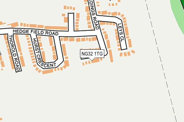 NG32 1TG map - OS OpenMap – Local (Ordnance Survey)