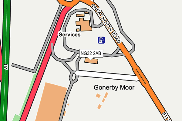 NG32 2AB map - OS OpenMap – Local (Ordnance Survey)