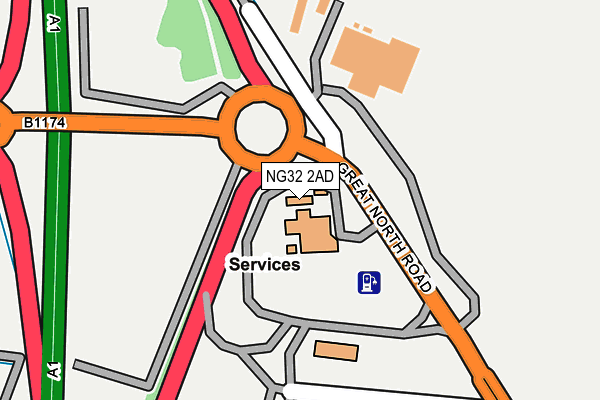 NG32 2AD map - OS OpenMap – Local (Ordnance Survey)