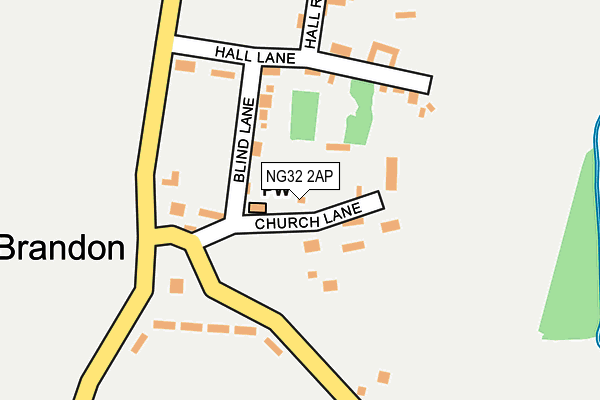 NG32 2AP map - OS OpenMap – Local (Ordnance Survey)