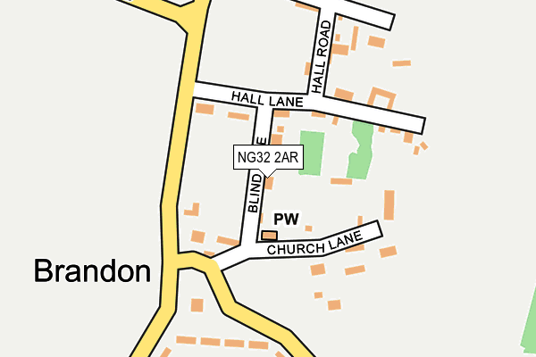 NG32 2AR map - OS OpenMap – Local (Ordnance Survey)