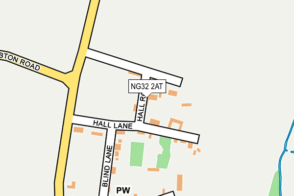 NG32 2AT map - OS OpenMap – Local (Ordnance Survey)